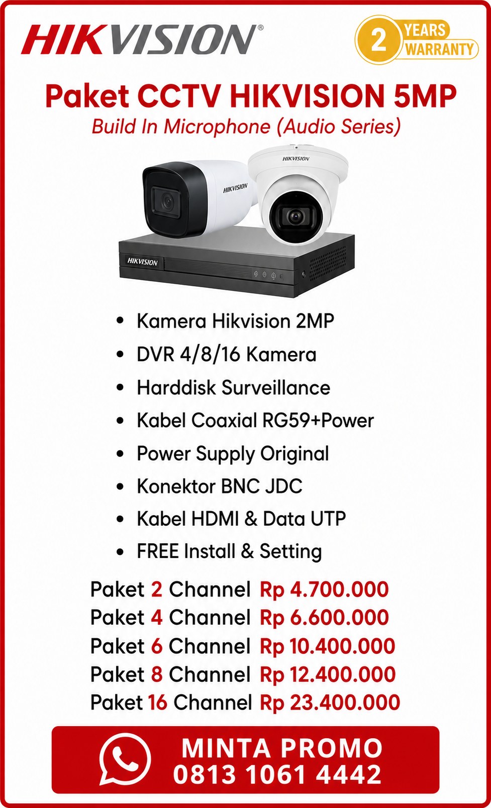 Paket Hikvision 5MP