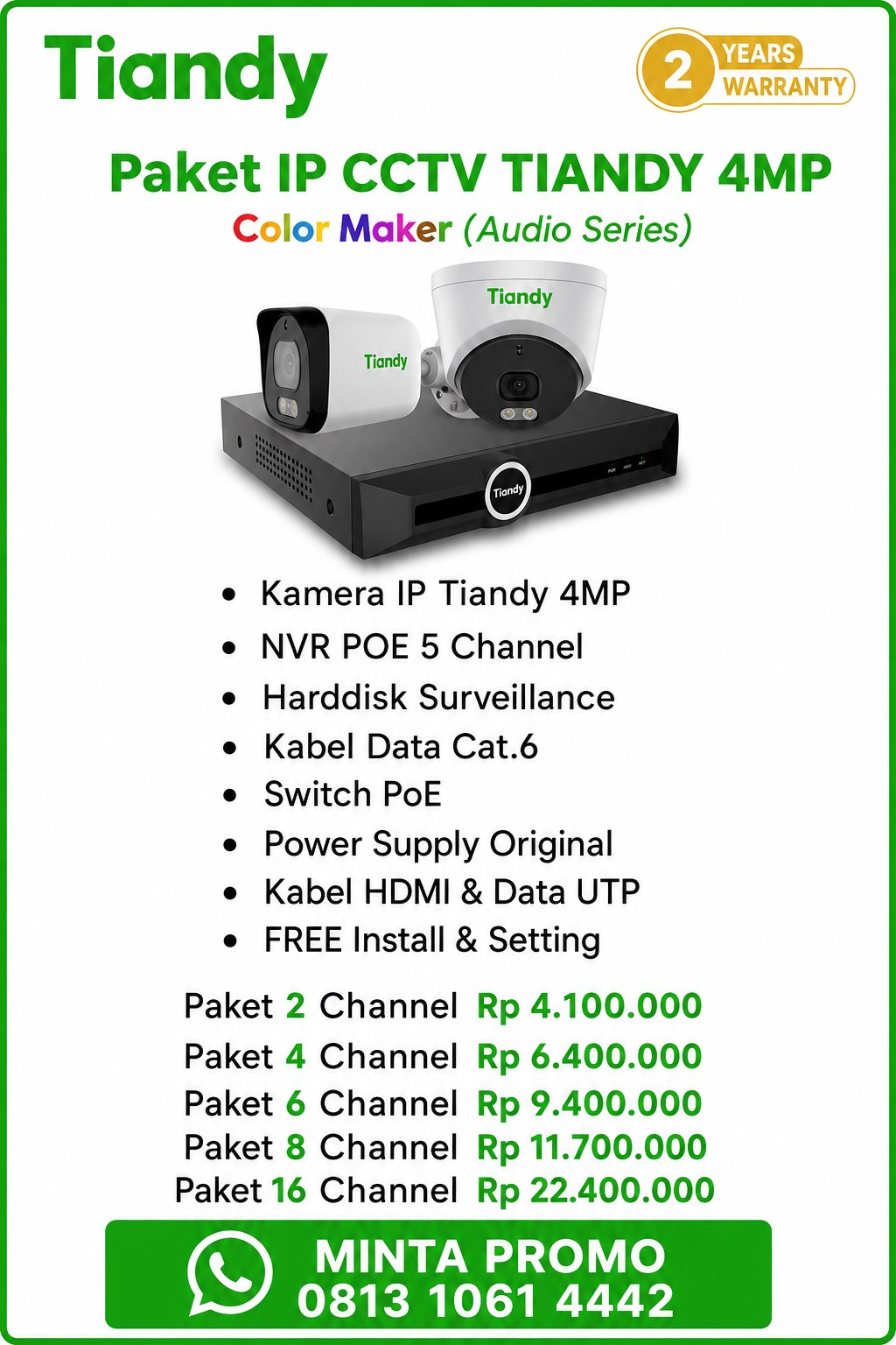 Paket Tiandy 4MP
